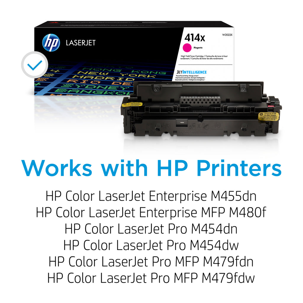 HP 414X (W2023X) High Yield Magenta Original LaserJet Toner Cartridge – Genuine OEM