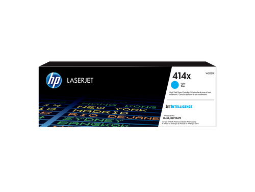 HP 414X (W2021X) High Yield Cyan Original LaserJet Toner Cartridge – Genuine OEM