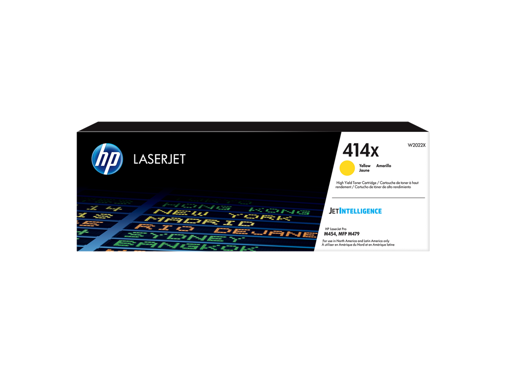 HP 414X (W2022X) High Yield Yellow Original LaserJet Toner Cartridge – Genuine OEM