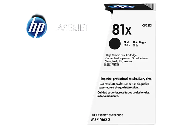 HP 81X (CF281X) Genuine OEM High-Yield Black Toner Cartridge for HP LaserJet Enterprise MFP M630