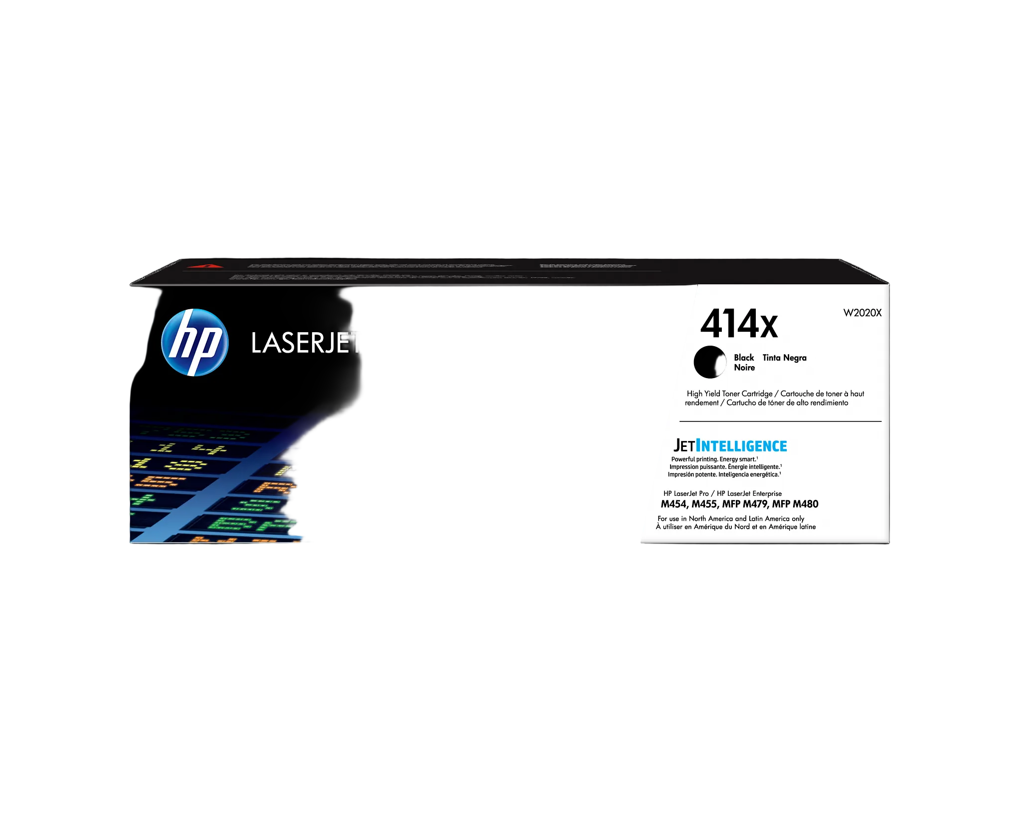 HP 414X (W2020X) Genuine OEM High-Yield Black Toner Cartridge for HP Color LaserJet Pro MFP M479 M454